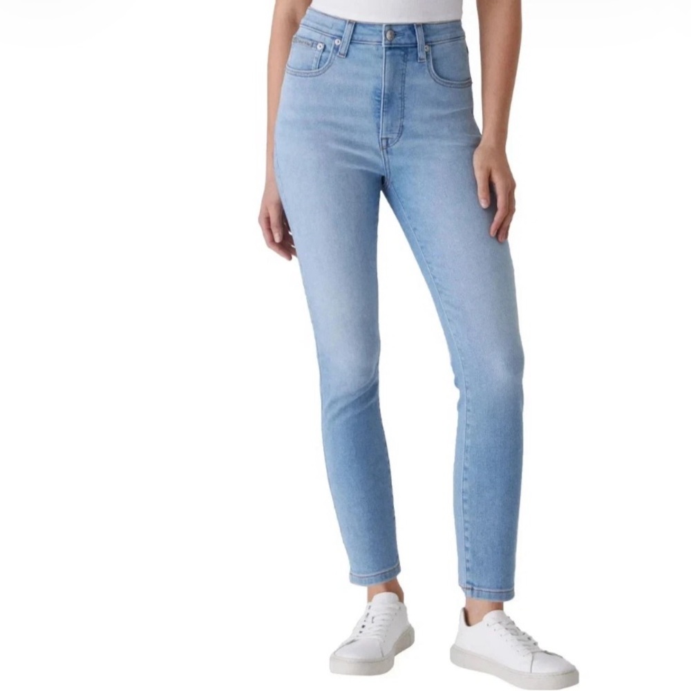 Calvin Klein👖High Rise Skinny Ankle Jeans Robins Egg Size 6/28 27L